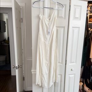 Petal & Pup Cream Midi Dress with Spaghetti Straps